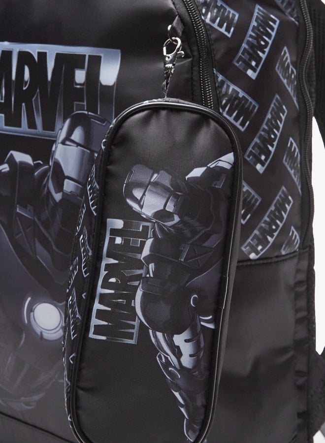 Marvel Iron Man Print Backpack with Pencil Case