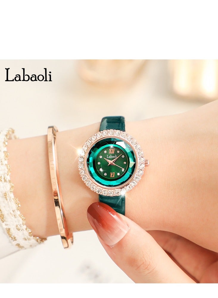 Labaoli New Light Luxury Quartz Watch Women's Waterproof Watch Set with Diamonds