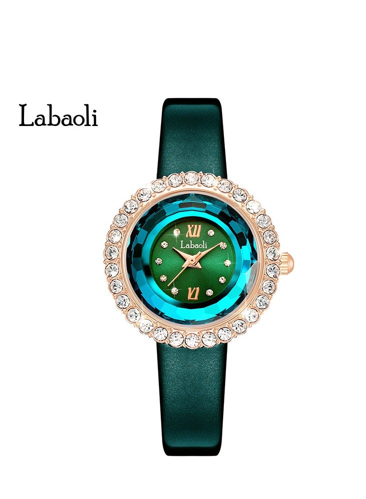 Labaoli New Light Luxury Quartz Watch Women's Waterproof Watch Set with Diamonds