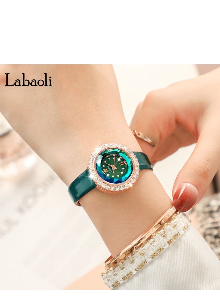 Labaoli New Light Luxury Quartz Watch Women's Waterproof Watch Set with Diamonds