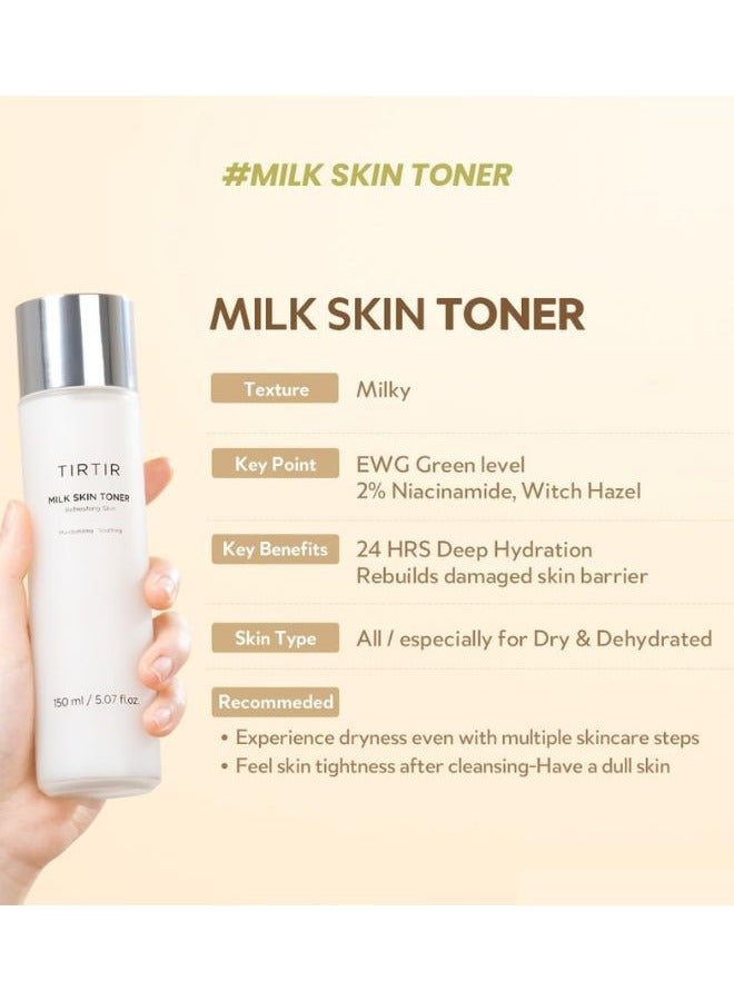 Milk Skin Toner Light 150ml, Instant Hydration with 4% Niacinamide, Pore-tightening, Vegan toner