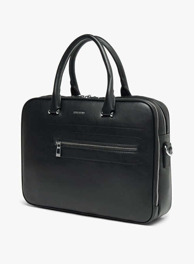 Duchini Solid Laptop Bag with Handles and Adjustable Strap