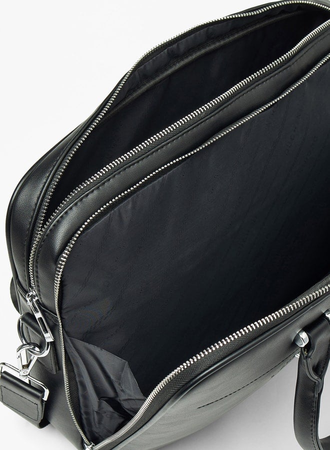 Duchini Solid Laptop Bag with Handles and Adjustable Strap