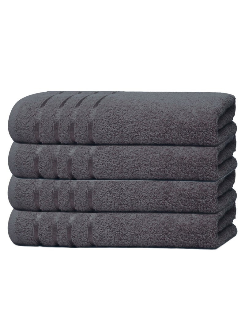 Pack of 4 Premium Bath Sheet 85 x 145 cm 500 GSM 100% Cotton Highly Absorbent
