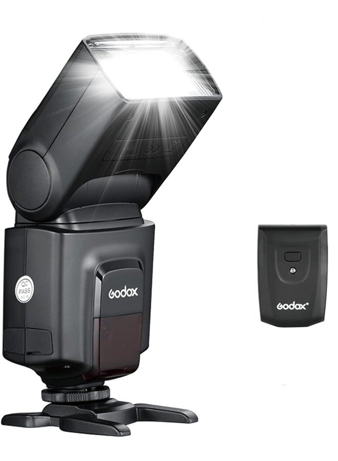 Godox TT560II Wireless 433MHz GN38 Camera Flash Speedlite Light with Built-in Receiver with RT Transmitter Compatible for Canon Nikon Sony Olympus Pentax Fuji DSLR Cameras with Standard Hot Shoe