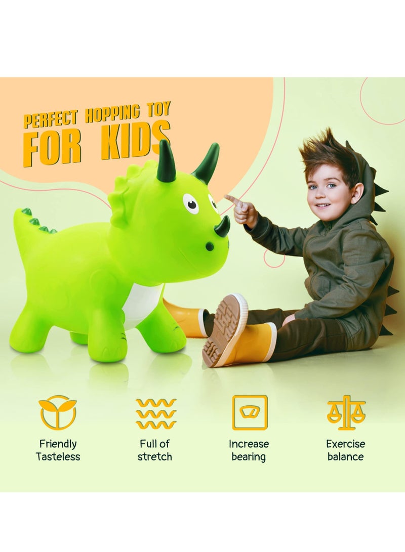 Bouncy Horse for Toddler, Animal Hopper, Bouncing Dinosaur, Inflatable Toy,Inflatable Jumping Horse, Ride on Hopping Toy for Kids with Pump