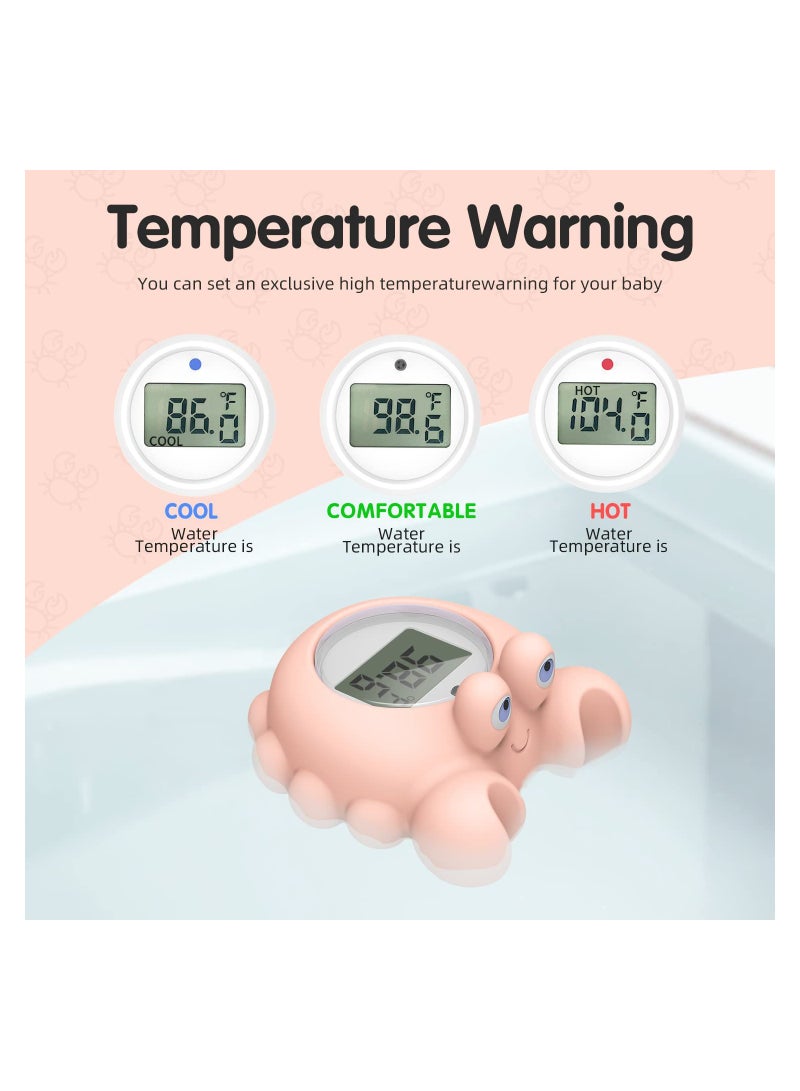 Baby Bathtub Thermometer Safety Bathtub Water Temperature Digital Thermometer Floating Bath Toy With Flashing Temperature Warning