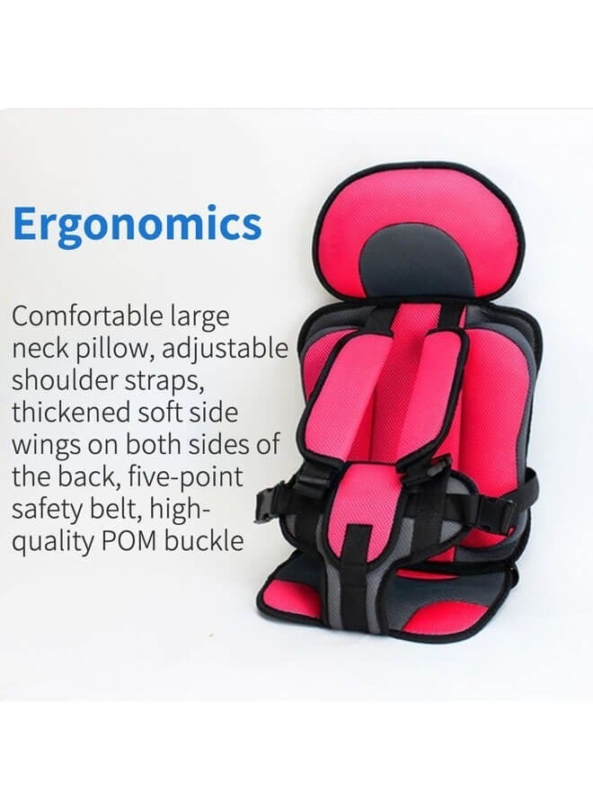 Baby Car Seat for Newborn from 9 Months to 12 Years With Forward Facing Positions Portable Safety Seat Strap (Pink)