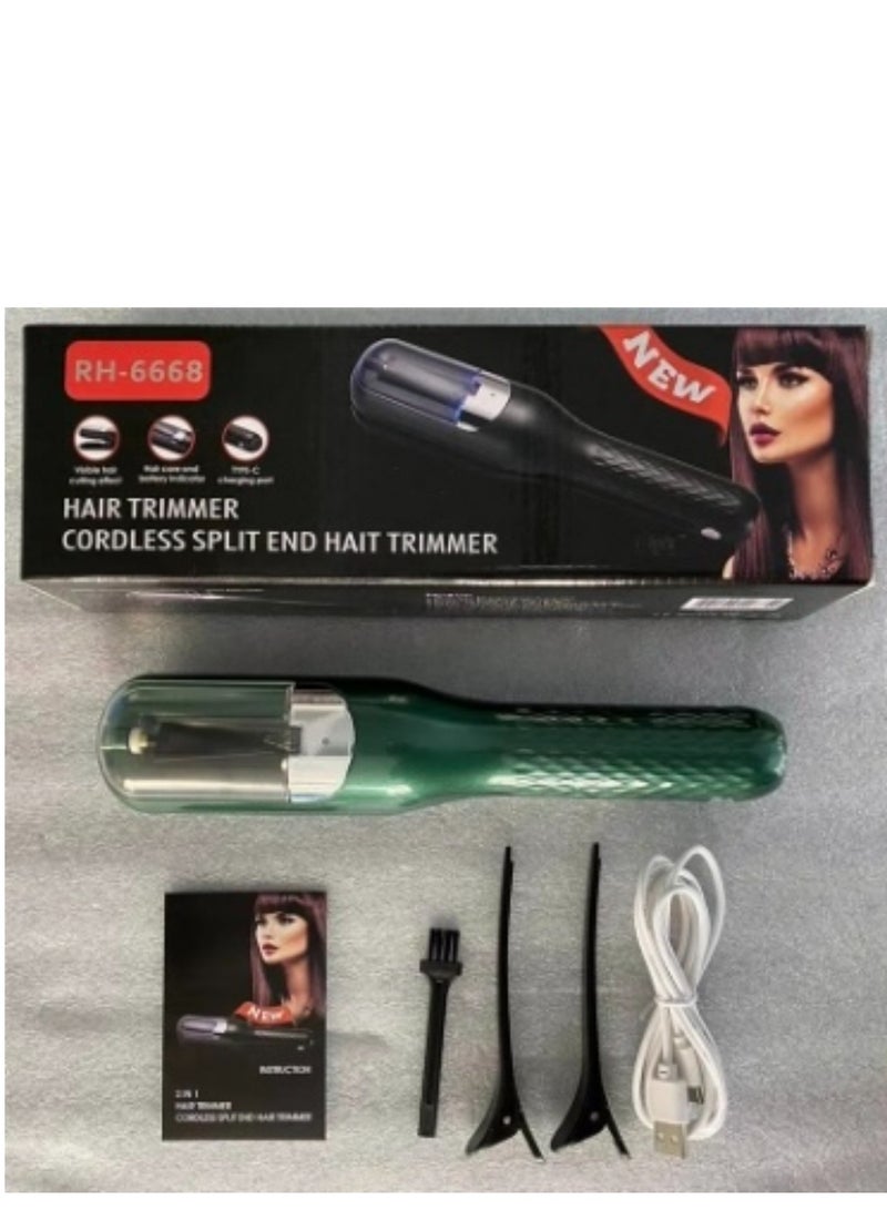 2 in 1 split end hair trimmer, dry damaged and brittle hair end trimmer, straight hair end trimmer, rechargeable professional hair clipper, straight hair trimmer, beauty kit, hair straightener