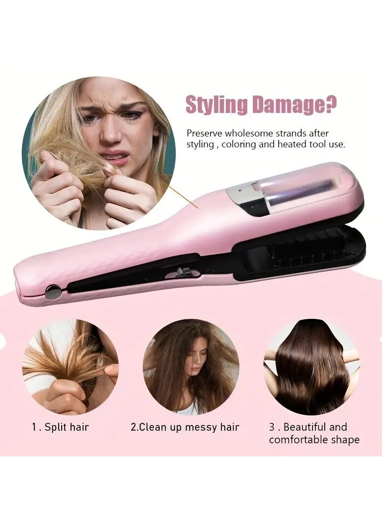 2 in 1 split end hair trimmer, dry damaged and brittle hair end trimmer, straight hair end trimmer, rechargeable professional hair clipper, straight hair trimmer, beauty kit, hair straightener