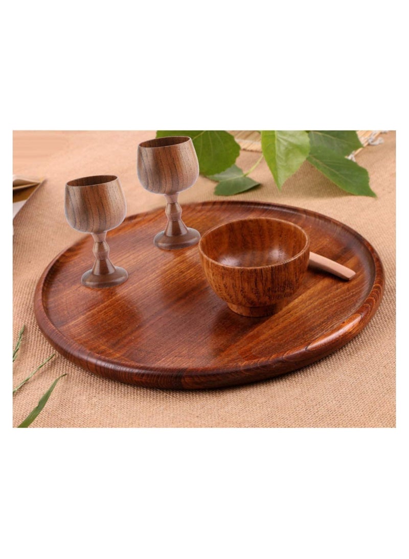 Vintage Wooden Beer Cup 150ml Handmade Elegant Goblet Chalice Cup for Drinking Coffee Tea Milk Water Beer Ice Cola