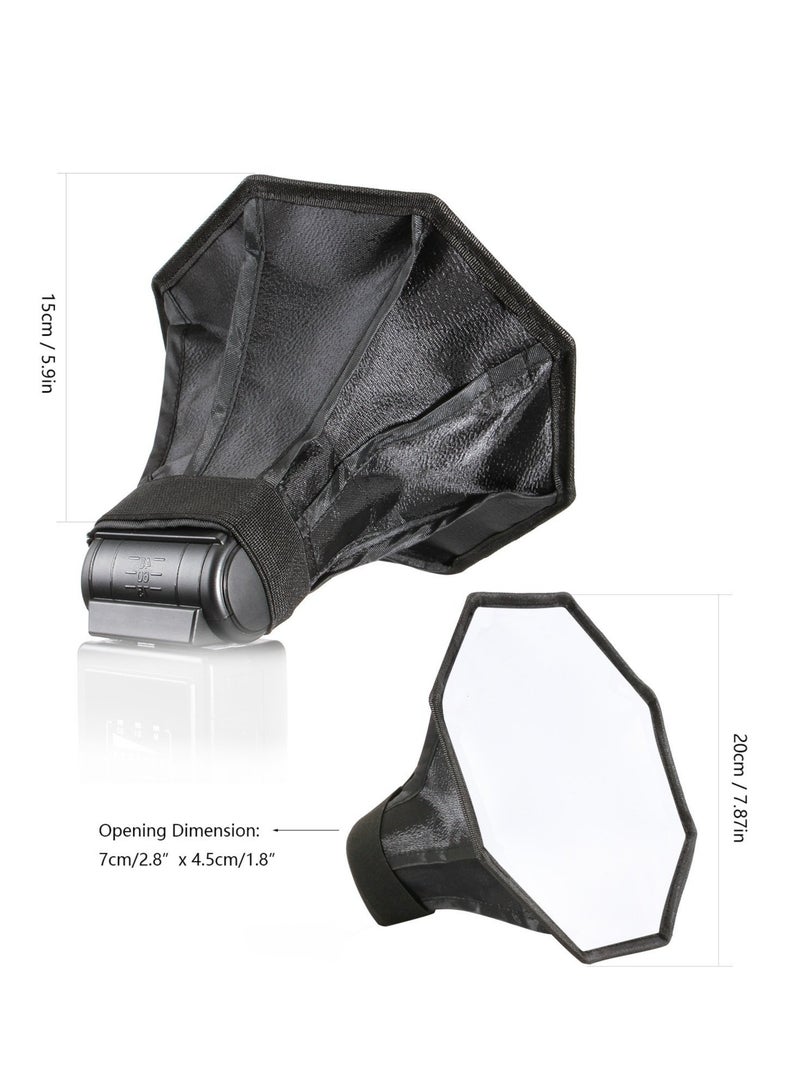 2 Pack Flash Diffuser Softbox Set Collapsible with Storage Pouch 8