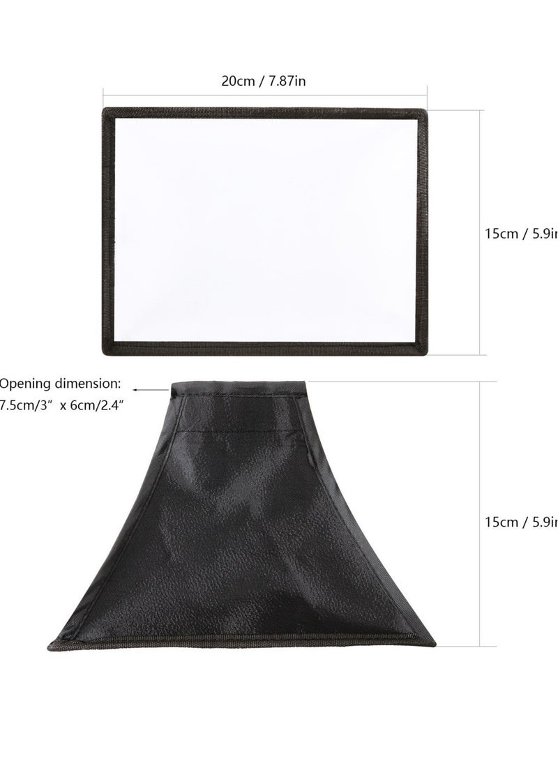 2 Pack Flash Diffuser Softbox Set Collapsible with Storage Pouch 8