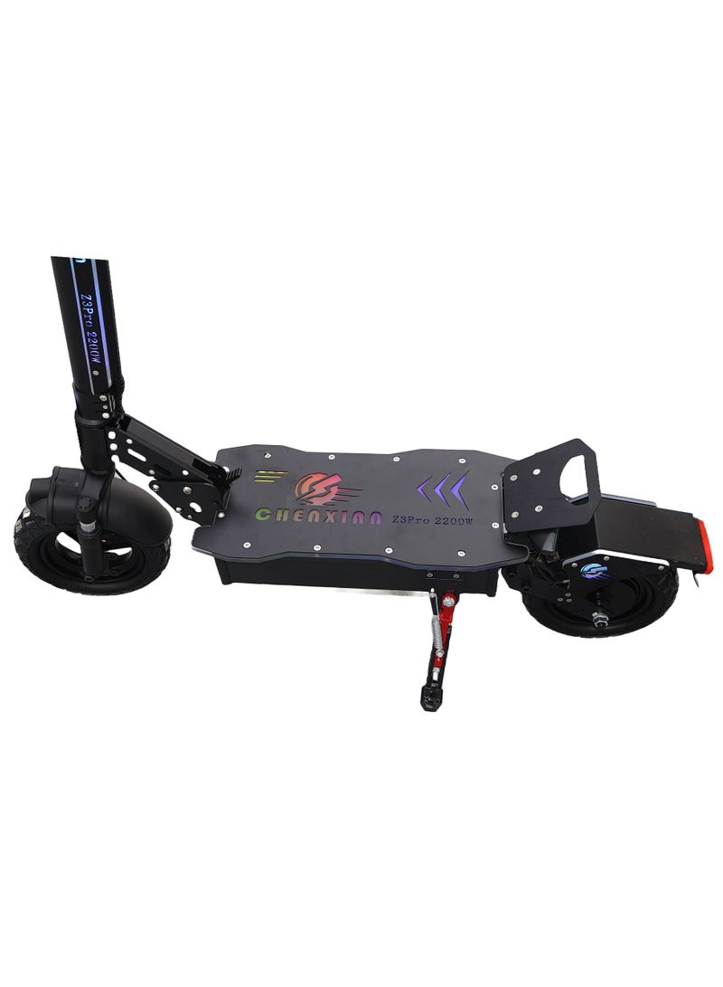 Electric Scooter 2200W Motor 48V13Ah Battery 35 to 45Km Range Max Speed 70Km/h 4 Suspension Led Lights & LCD Display