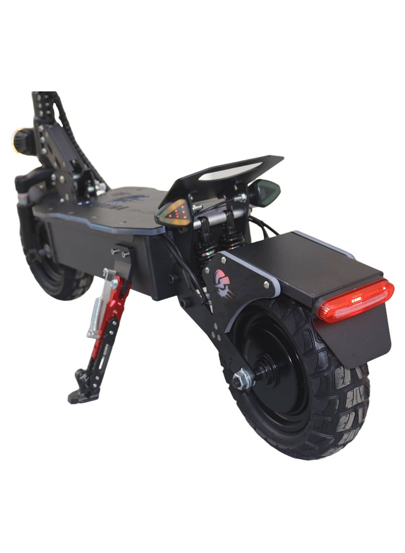 Electric Scooter 2200W Motor 48V13Ah Battery 35 to 45Km Range Max Speed 70Km/h 4 Suspension Led Lights & LCD Display