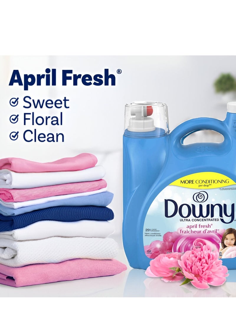 Ultra Concentrated Fabric Softener And Conditioner  With April Fresh sent for Sensitive Skin 251 Loads 5.03L