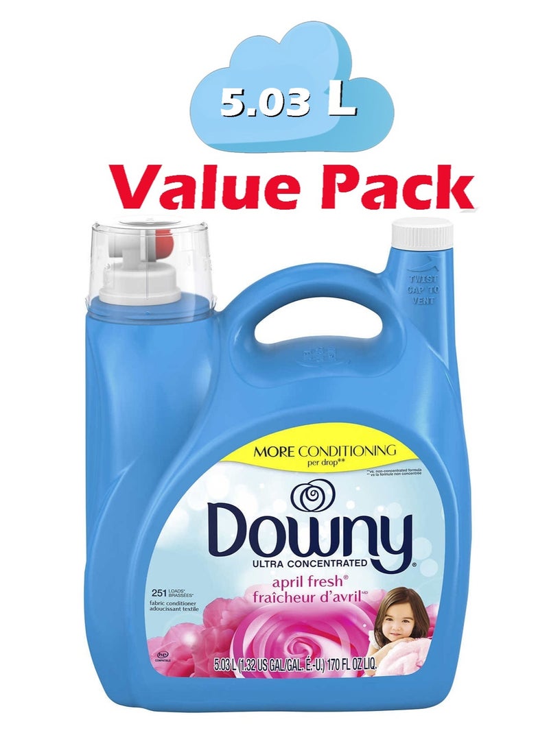 Ultra Concentrated Fabric Softener And Conditioner  With April Fresh sent for Sensitive Skin 251 Loads 5.03L