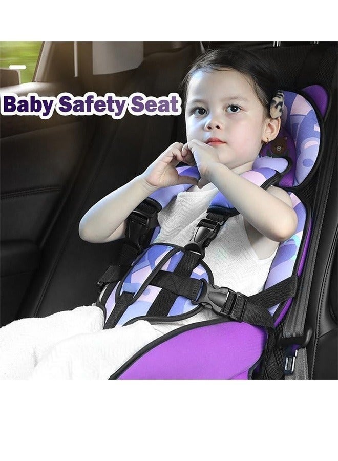 Auto Child Safety Seat Kids Compact Foldable Car Safety Seat for Car Protection Travel Car Seat Accessories for Childs(Sky Bear)