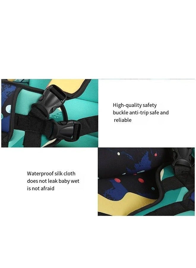 Auto Child Safety Seat Kids Compact Foldable Car Safety Seat for Car Protection Travel Car Seat Accessories for Childs(Sky Bear)