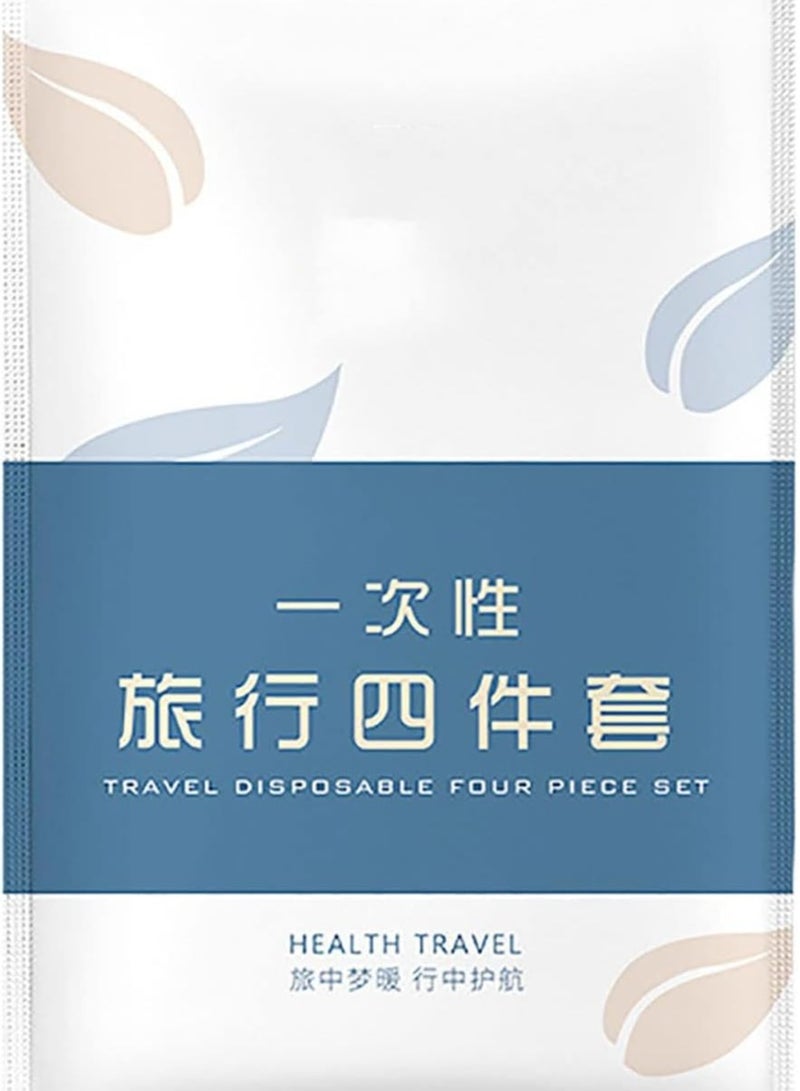 Disposable Bed Sheets Fitted Sheet Queen, Disposable Travel Sheets for Travel with Quilt Cover and Pillowcase, Disposable Bedding Travel Bedding Disposable Sheets (4-piece set)