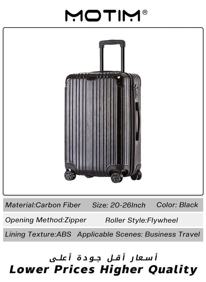 Lightweight Hard Case Luggage ABS Carry On Suitcase With 4 Quite Spinner Wheels