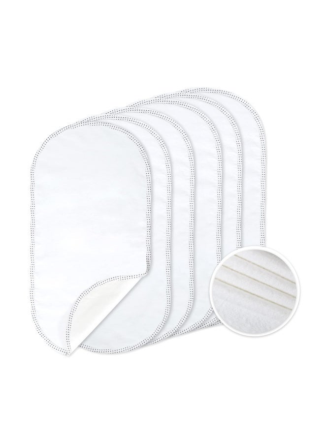 Tillyou 6Pk Larger Softer Changing Pad Liners Waterproof 27 X 13 Washable Reusable Flannel Cotton Changing Table Cover Liners Leakproof Portable Baby Changing Mat For Boys Girls White