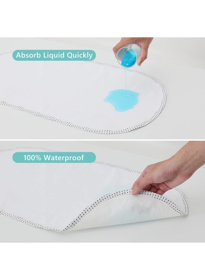 Tillyou 6Pk Larger Softer Changing Pad Liners Waterproof 27 X 13 Washable Reusable Flannel Cotton Changing Table Cover Liners Leakproof Portable Baby Changing Mat For Boys Girls White