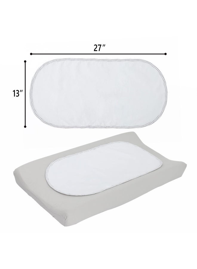 Tillyou 6Pk Larger Softer Changing Pad Liners Waterproof 27 X 13 Washable Reusable Flannel Cotton Changing Table Cover Liners Leakproof Portable Baby Changing Mat For Boys Girls White