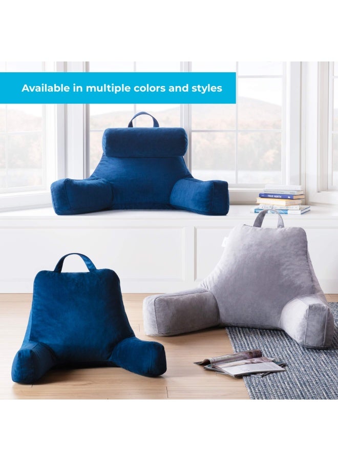 Reading Pillow With Shredded Memory Foam Back Pillow For Sitting In Bed Reading Gaming Watching Tv Chair Pillow With Arms