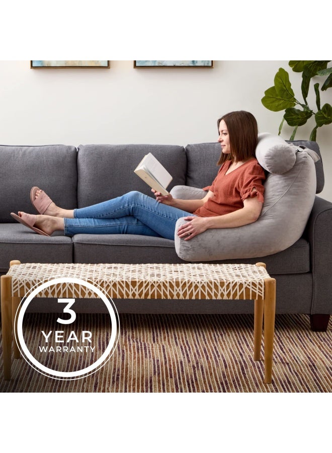 Reading Pillow With Shredded Memory Foam Back Pillow For Sitting In Bed Reading Gaming Watching Tv Chair Pillow With Arms