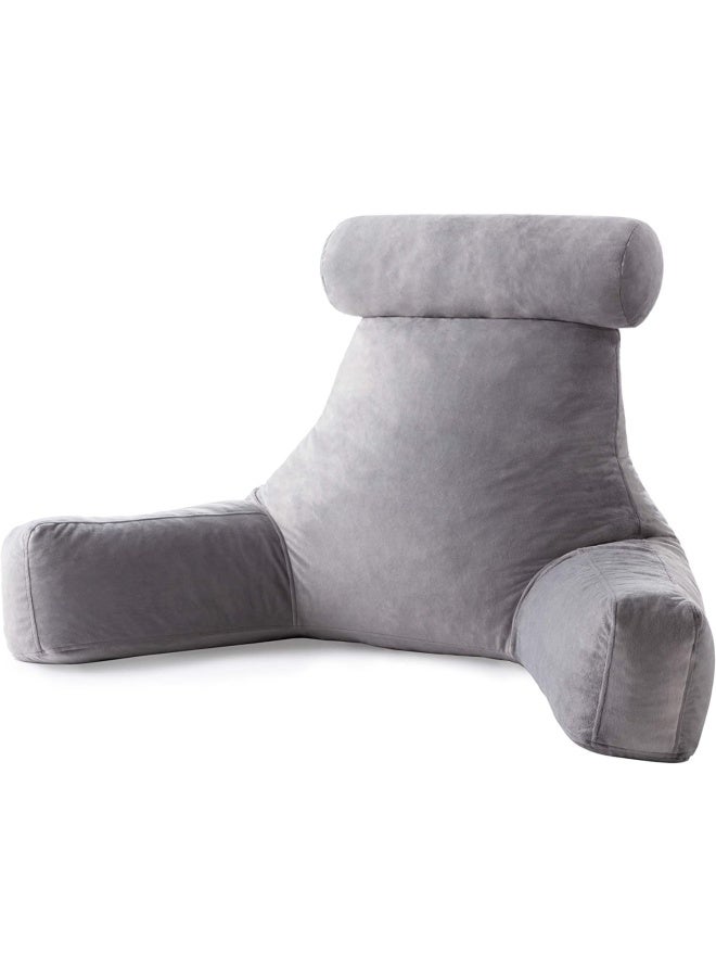 Reading Pillow With Shredded Memory Foam Back Pillow For Sitting In Bed Reading Gaming Watching Tv Chair Pillow With Arms