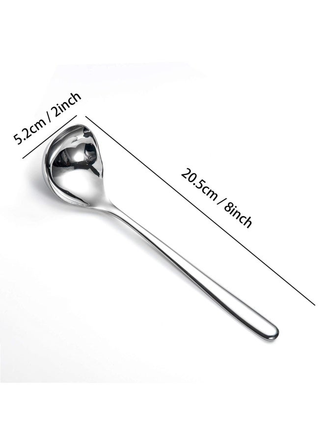8-Inch Mini Sauce Gravy Ladle Sus304 Stainless Steel Deep Serving Soup Spoon Set Of 4