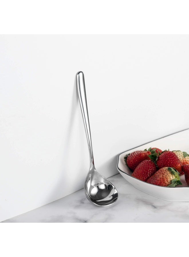 8-Inch Mini Sauce Gravy Ladle Sus304 Stainless Steel Deep Serving Soup Spoon Set Of 4