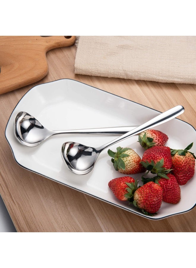 8-Inch Mini Sauce Gravy Ladle Sus304 Stainless Steel Deep Serving Soup Spoon Set Of 4