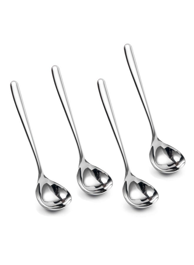 8-Inch Mini Sauce Gravy Ladle Sus304 Stainless Steel Deep Serving Soup Spoon Set Of 4