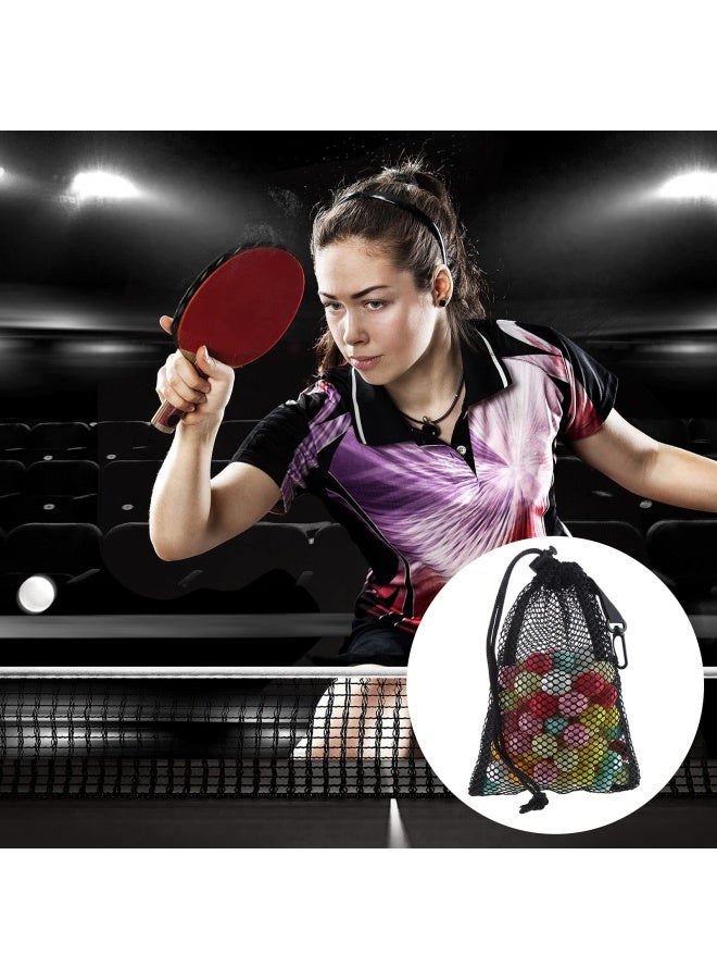 8 Pieces Black Mesh Drawstring Bags With Clips Nylon Storage Mesh Bags For Collecting Toys Travel 20 X 15 Cm 7.9 X 6 Inch