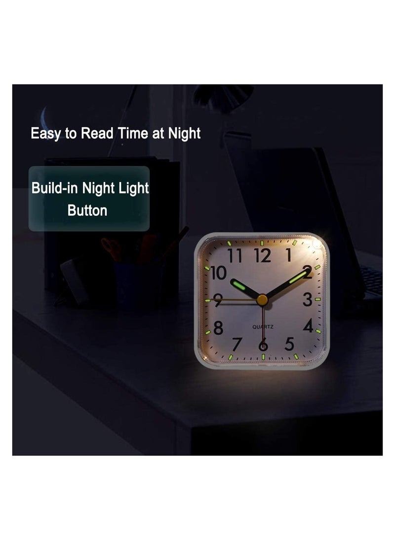 Alarm Clock Bedside Non Ticking Battery Powered Bedside Clocks Travel Alarm Clock Basic Bedroom Clock