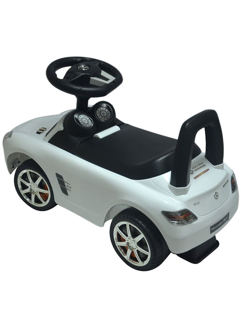 Official Licensed Mercedes Benz sls Kids Toddlers Rideon  Pusher Car - White