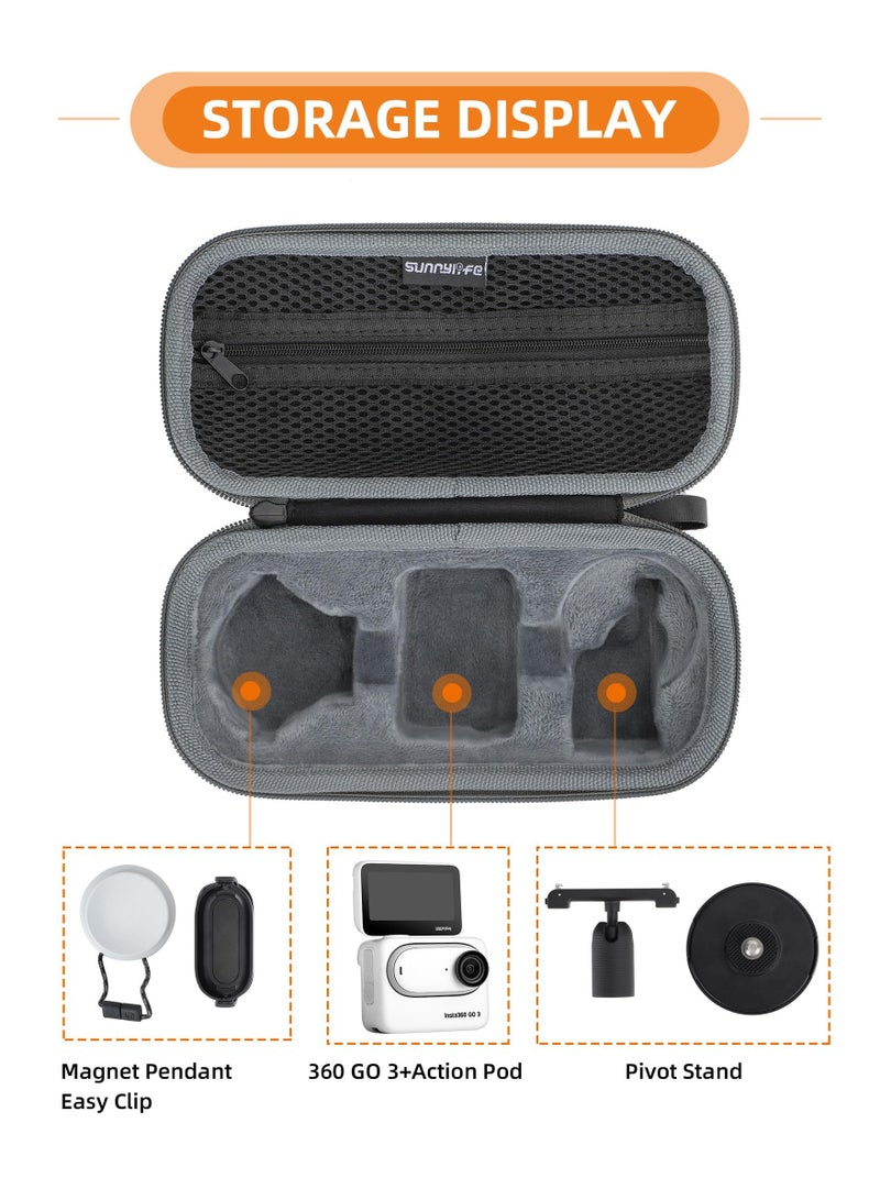 Portable Carrying Case Hard EVA Travel Box Storage Bag for Insta360 GO 3 Action Camera