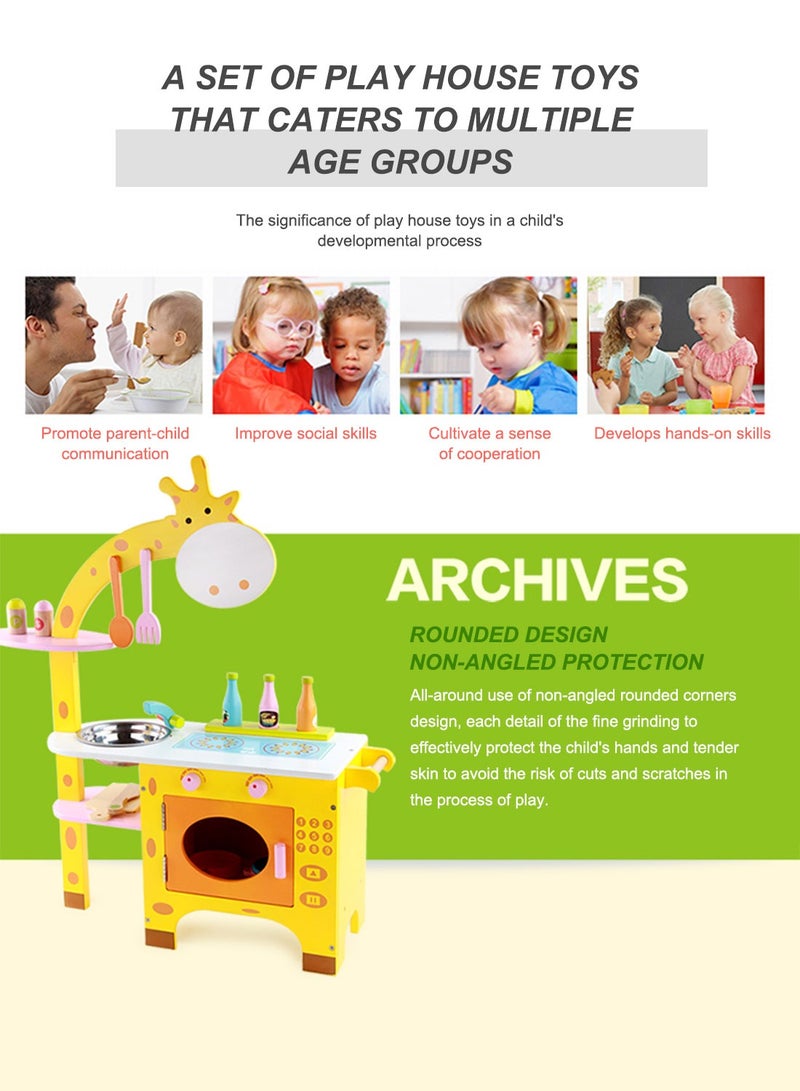 Wooden Kitchen Toys Set Simulation Kitchenware Children Play House Girls Cooking Cooking Toys Kindergarten Wholesale