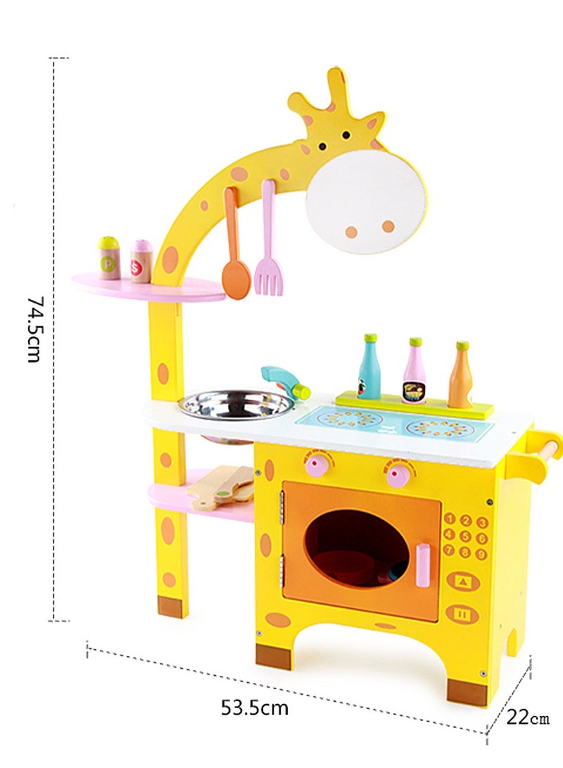 Wooden Kitchen Toys Set Simulation Kitchenware Children Play House Girls Cooking Cooking Toys Kindergarten Wholesale