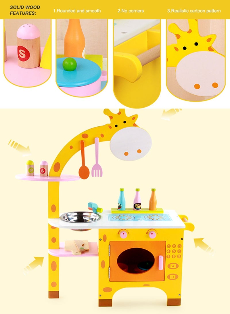 Wooden Kitchen Toys Set Simulation Kitchenware Children Play House Girls Cooking Cooking Toys Kindergarten Wholesale