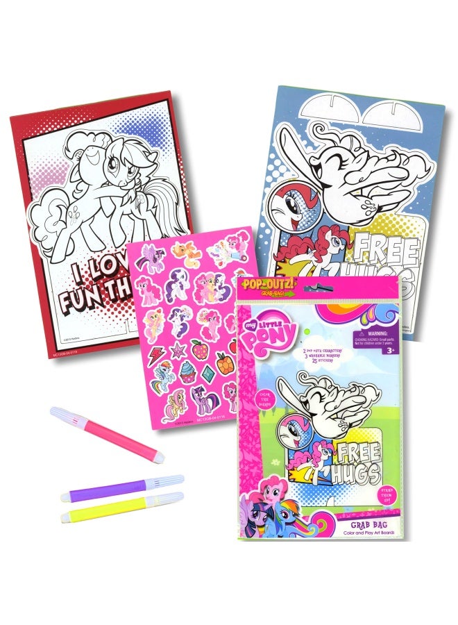 Coloring Book with Take-N-Play Set - 96-page Coloring Book   Stickers and Markers