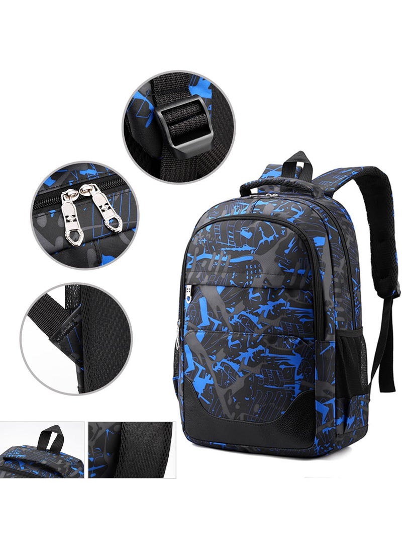 3-Piece Backpack Kids School Backpack Teenagers School Bag Large Capacity Backpack Waterproof Backpack 3-in-1 School Bag Shoulder Bag and Pencil Case