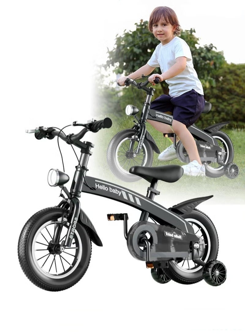 Kids Bike, Toddler Balance Bike with 16-inch Wheels, Training Bicycles, Kids' Road Bicycles with Training Wheels, Hand Brake,  for Ages 4 to 10 Years Boys and Girls