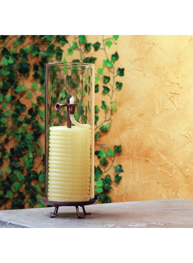 80 Hour Citronella Candle Glass Cylinder Eco Friendly Natural Beeswax With Cotton Wick