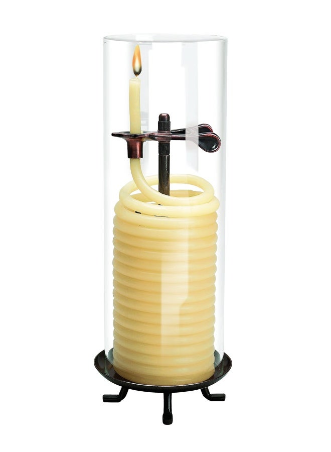 80 Hour Citronella Candle Glass Cylinder Eco Friendly Natural Beeswax With Cotton Wick