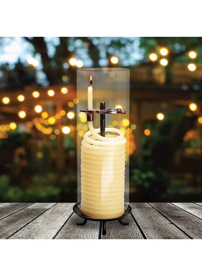 80 Hour Citronella Candle Glass Cylinder Eco Friendly Natural Beeswax With Cotton Wick