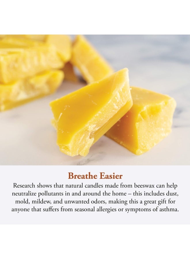 80 Hour Citronella Candle Glass Cylinder Eco Friendly Natural Beeswax With Cotton Wick
