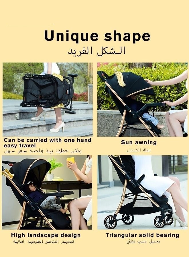 Baby Lightweight Strollers for Toddlers Kids, Infant Portable Travel Stroller With Compact Design, Quick Collect, Sit Lying, 5 Point Safety Harness